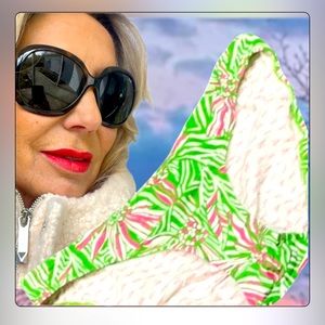 Lilly Pulitzer Bikini Bottom L Green Pink